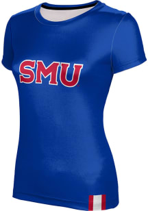 ProSphere SMU Mustangs Womens Blue Solid Short Sleeve T-Shirt