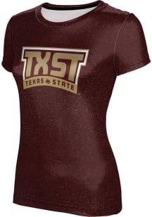 ProSphere Texas State Bobcats Womens Maroon Heather Short Sleeve T-Shirt