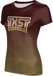 ProSphere Texas State Bobcats Womens Maroon Ombre Short Sleeve T-Shirt