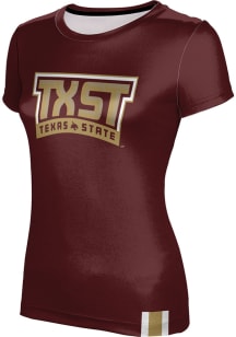 ProSphere Texas State Bobcats Womens Maroon Solid Short Sleeve T-Shirt