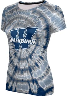 ProSphere Washburn Ichabods Womens Blue Tie Dye Short Sleeve T-Shirt