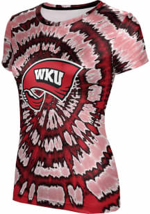 ProSphere Western Kentucky Hilltoppers Womens Red Tie Dye Short Sleeve T-Shirt
