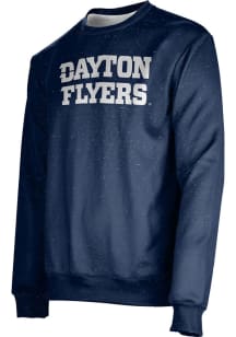 ProSphere Dayton Flyers Mens Navy Blue Heather Long Sleeve Crew Sweatshirt