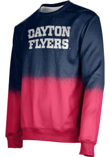 ProSphere Dayton Flyers Mens Navy Blue Spray Long Sleeve Crew Sweatshirt