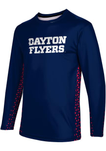 ProSphere Dayton Flyers Navy Blue Geometric Long Sleeve T Shirt