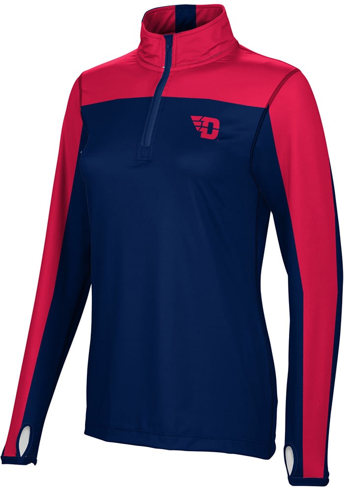 ProSphere Dayton Flyers Womens Navy Blue Sharp Qtr Zip