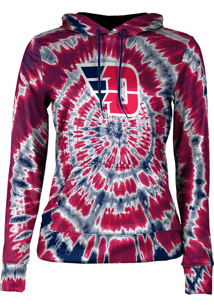 ProSphere Dayton Flyers Womens Navy Blue Tie Dye Hooded Sweatshirt