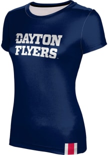 ProSphere Dayton Flyers Womens Navy Blue Solid Short Sleeve T-Shirt