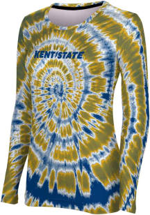 ProSphere Kent State Golden Flashes Womens Navy Blue Tie Dye LS Tee