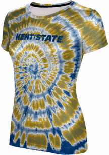 ProSphere Kent State Golden Flashes Womens Navy Blue Tie Dye Short Sleeve T-Shirt