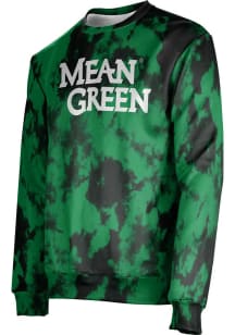 ProSphere North Texas Mean Green Mens Green Grunge Long Sleeve Crew Sweatshirt