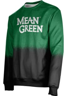 ProSphere North Texas Mean Green Mens Green Spray Long Sleeve Crew Sweatshirt