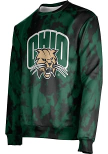 ProSphere Ohio Bobcats Mens Green Grunge Long Sleeve Crew Sweatshirt