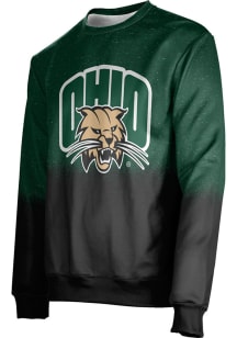 ProSphere Ohio Bobcats Mens Green Spray Long Sleeve Crew Sweatshirt