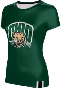 ProSphere Ohio Bobcats Womens Green Solid Short Sleeve T-Shirt