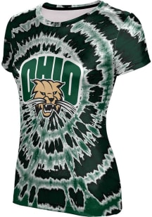ProSphere Ohio Bobcats Womens Green Tie Dye Short Sleeve T-Shirt