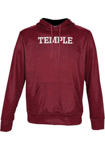 ProSphere Temple Owls Youth Red Heather Long Sleeve Hoodie