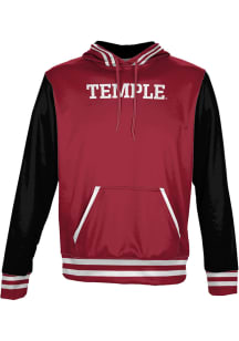 ProSphere Temple Owls Youth Red Letterman Long Sleeve Hoodie