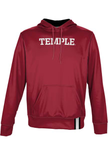 ProSphere Temple Owls Youth Red Solid Long Sleeve Hoodie
