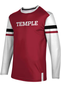 ProSphere Temple Owls Red Old School Long Sleeve T Shirt