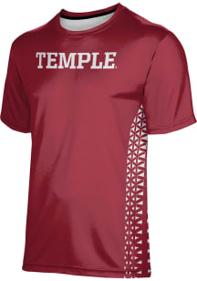 ProSphere Temple Owls Red Geometric Short Sleeve T Shirt