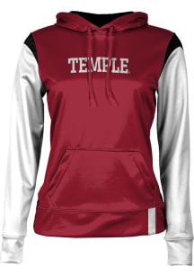 ProSphere Temple Owls Womens Red Tailgate Hooded Sweatshirt