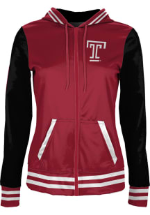 ProSphere Temple Owls Womens Red Letterman Light Weight Jacket