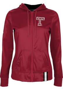 ProSphere Temple Owls Womens Red Solid Light Weight Jacket