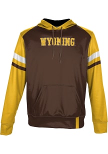 ProSphere Wyoming Cowboys Youth Brown Old School Long Sleeve Hoodie