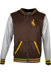 ProSphere Wyoming Cowboys Youth Brown Letterman Light Weight Jacket