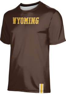 ProSphere Wyoming Cowboys Youth Brown Solid Short Sleeve T-Shirt