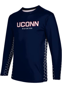 ProSphere UConn Huskies Navy Blue Geometric Long Sleeve T Shirt