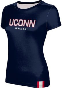 ProSphere UConn Huskies Womens Navy Blue Solid Short Sleeve T-Shirt
