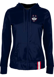 ProSphere UConn Huskies Womens Navy Blue Solid Light Weight Jacket