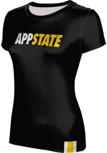 ProSphere Appalachian State Mountaineers Womens Black Solid Short Sleeve T-Shirt
