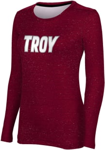 ProSphere Troy Trojans Womens Red Heather LS Tee