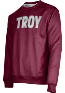 ProSphere Troy Trojans Mens Red Heather Long Sleeve Crew Sweatshirt