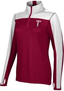 ProSphere Troy Trojans Womens Red Sharp 1/4 Zip Pullover