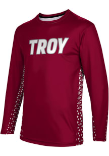 ProSphere Troy Trojans Red Geometric Long Sleeve T Shirt