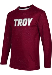 ProSphere Troy Trojans Red Heather Long Sleeve T Shirt