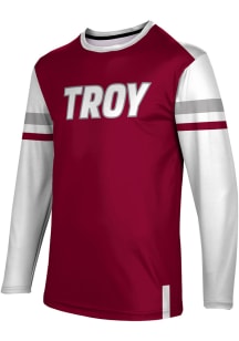 ProSphere Troy Trojans Red Old School Long Sleeve T Shirt