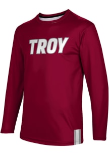 ProSphere Troy Trojans Red Solid Long Sleeve T Shirt
