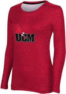 ProSphere Central Missouri Mules Womens Red Heather LS Tee