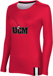 ProSphere Central Missouri Mules Womens Red Solid LS Tee