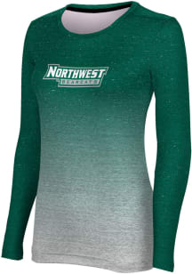 ProSphere Northwest Missouri State Bearcats Womens Green Ombre LS Tee
