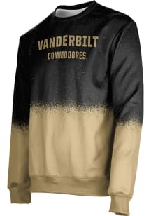 ProSphere Vanderbilt Commodores Mens Black Spray Long Sleeve Crew Sweatshirt