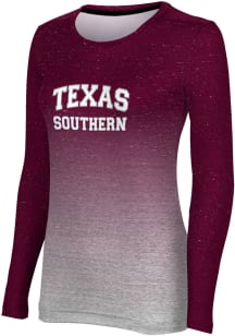 ProSphere Texas Southern Tigers Womens Maroon Ombre LS Tee