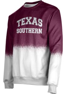 ProSphere Texas Southern Tigers Mens Maroon Spray Long Sleeve Crew Sweatshirt