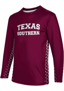 ProSphere Texas Southern Tigers Maroon Geometric Long Sleeve T Shirt