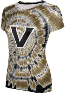 ProSphere Vanderbilt Commodores Womens Black Tie Dye Short Sleeve T-Shirt